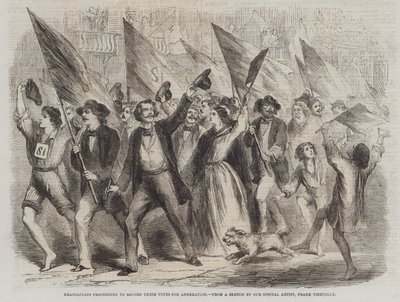 Neapolitans Proceeding to Record Their Votes for Annexation by Frank Vizetelly